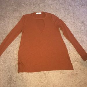 Rust Cutout sweater